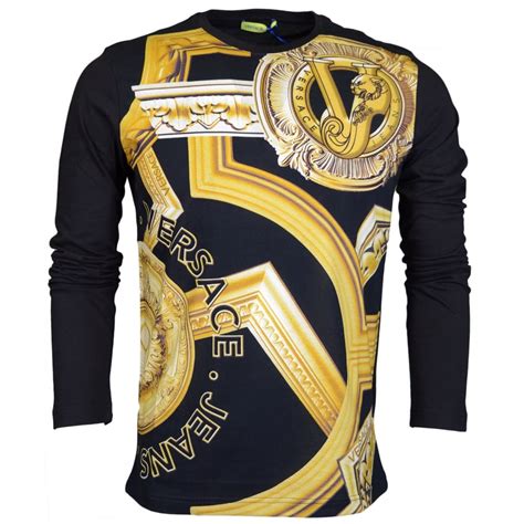 versace trend long sleeve shirt|versace t shirt men price.